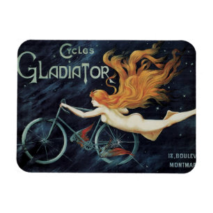 Vintage Victorian Art Nouveau, Gladiator Cycles Magnet