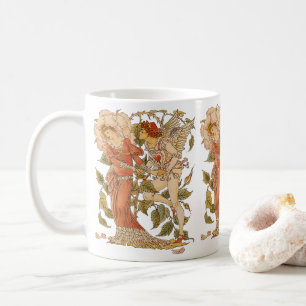 Vintage Victorian Art, Rose by Walter Crane Coffee Mug