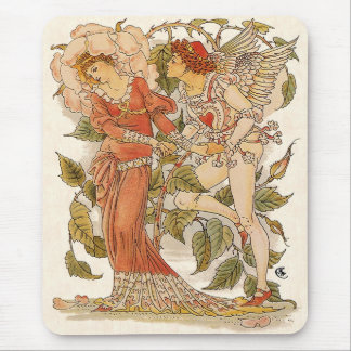 Vintage Victorian Art, Rose by Walter Crane Mouse Mat