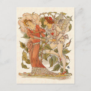 Vintage Victorian Art, Rose by Walter Crane Postcard