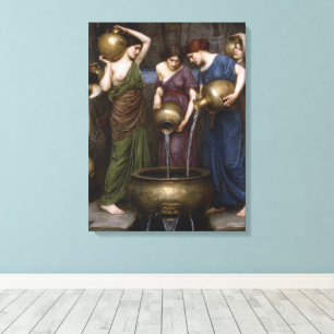 Vintage Victorian Art, The Danaides by Waterhouse Canvas Print