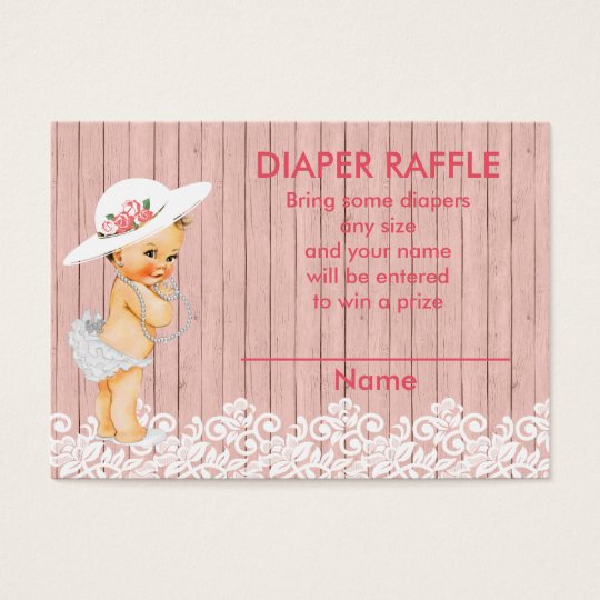 Vintage Victorian Baby Shower Raffle Insert