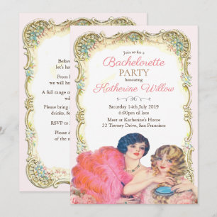 Vintage Victorian Bachelorette Invitation