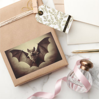 Vintage Victorian Bat Photography Spooky Goth Rectangular Sticker