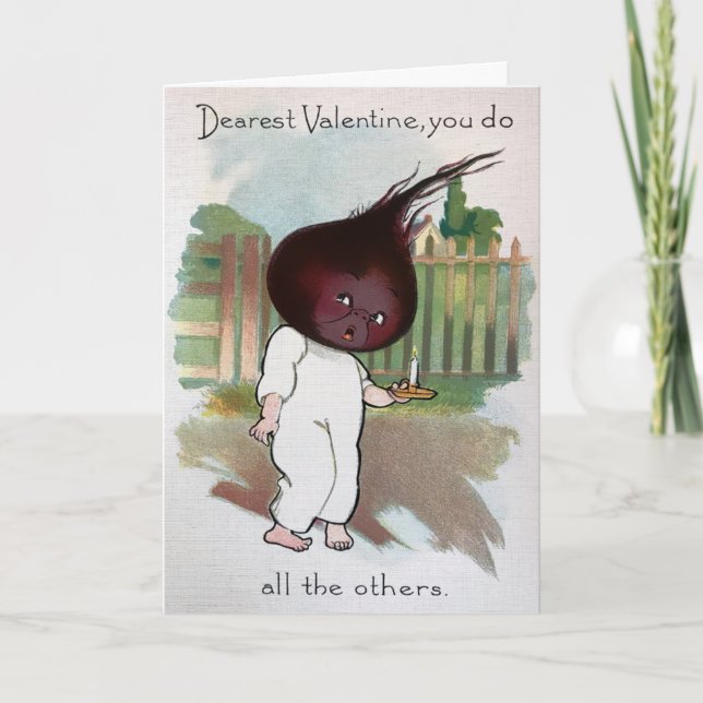 Vintage Victorian Beet Valentine's Day Card (Front)