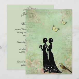 Vintage, Victorian Brides, Wedding Invitation