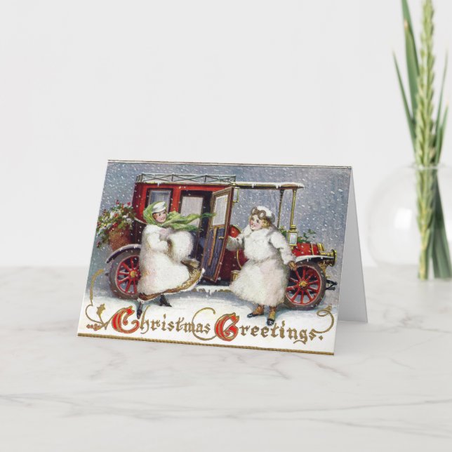 Vintage Victorian, c. 1912 Christmas Holiday Card (Front)