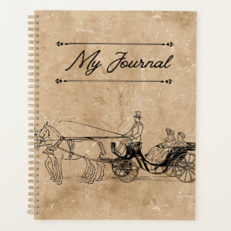 Vintage Victorian Carriage & Aged Parchment  Planner