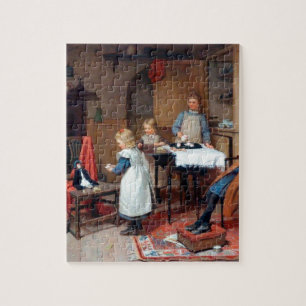 Vintage Victorian Children’s Tea Party Cosy Jigsaw Puzzle