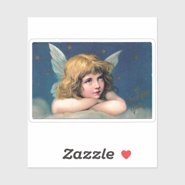 VINTAGE VICTORIAN CHRISTMAS ANGEL CUSTOM STICKER (Sheet)