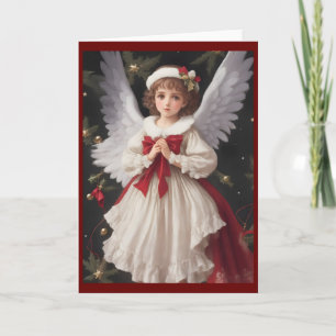 Vintage Victorian Christmas Angel Holiday Card