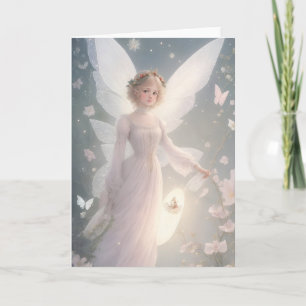 Vintage Victorian Christmas Angel Holiday Card