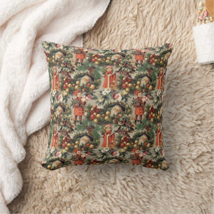 Vintage Victorian Christmas Baubles Cushion