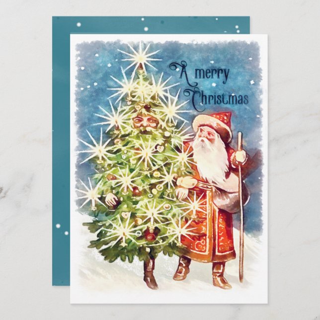 Vintage Victorian Christmas Card (Front/Back)