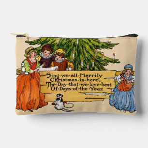 Vintage Victorian Christmas Carolers Illustration  Accessory Pouch