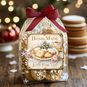 VIntage Victorian Christmas Cookie Square Sticker