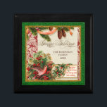 Vintage Victorian Christmas Dove Holly Pine Boughs Gift Box<br><div class="desc">COLOR PALETTE: Classic Christmas red, green and gold set the tone for this collection. DESIGN COLLECTION: Vintage Christmas Dove with Holly . Buy this as a gift for your own family or as a Christmas gift for friends, family or co-workers! Or as a corporate gift for business. It's so easy...</div>