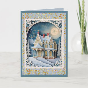 Vintage Victorian Christmas Holiday Card