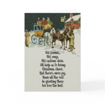 Vintage Victorian Christmas Holiday Carriage Retro