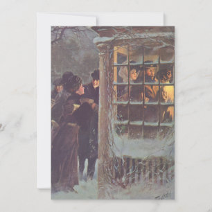 Vintage Victorian Christmas Party Invitation