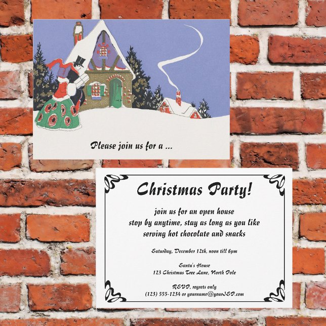 Vintage Victorian Christmas Party Invitation (Creator Uploaded)
