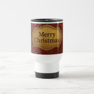 Vintage, Victorian Christmas patterned Travel Mug