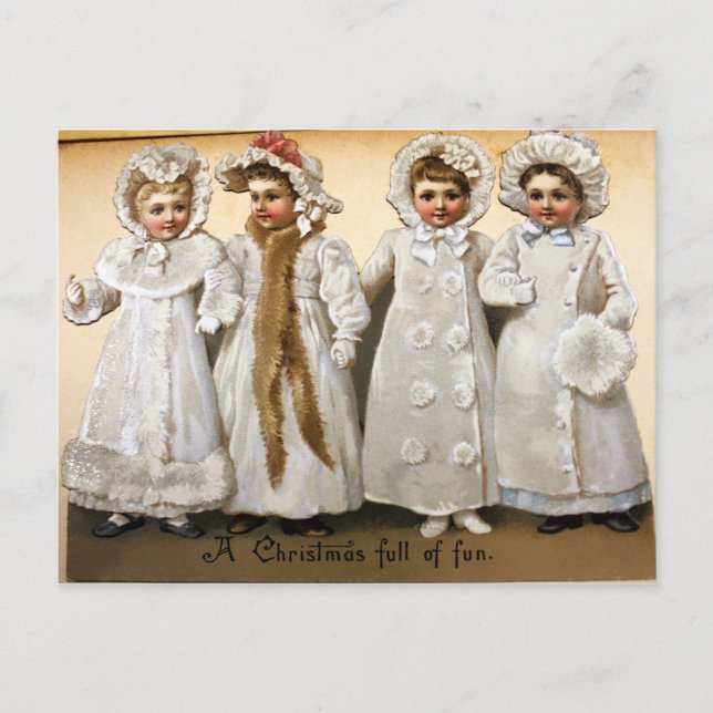 Vintage Victorian Christmas Postcard (Front)