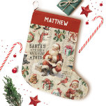 Vintage Victorian Christmas Santa Claus Large Christmas Stocking<br><div class="desc">Old fashioned vintage Santa Claus decorates this Christmas stocking. Festive and nostalgic for the Christmas season. Designed for you by Blackberry Boulevard.</div>