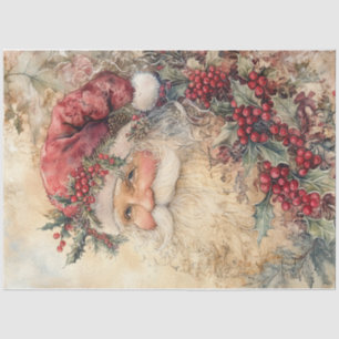 Vintage Victorian Christmas Santa Tissue Paper