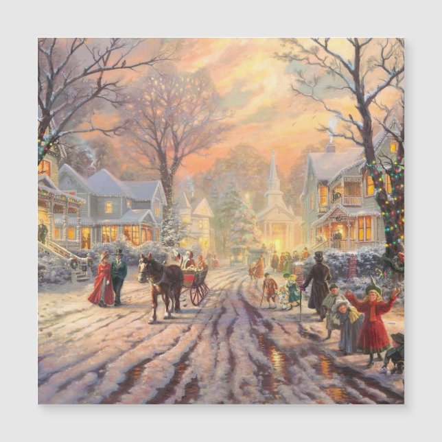 Vintage Victorian Christmas Snowy Landscape (Front)