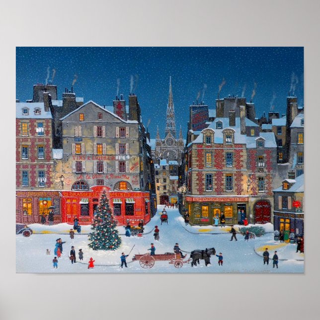 Vintage Victorian Christmas Village   Poster (Front)