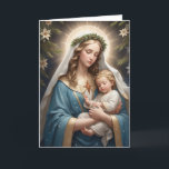 Vintage Victorian Christmas Virgin Mary Catholic Holiday Card<br><div class="desc">Celebrate the essence of faith this holiday season with our beautiful Virgin Mary Christmas card. This card is a heartfelt tribute to the Blessed Virgin Mary, capturing the spirit of traditional Catholic Christmas celebrations. Featuring a stunning vintage illustration, it reflects the reverence and love that accompany the story of Christ's...</div>