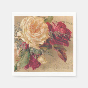 Vintage, Victorian Christmastime. Napkin