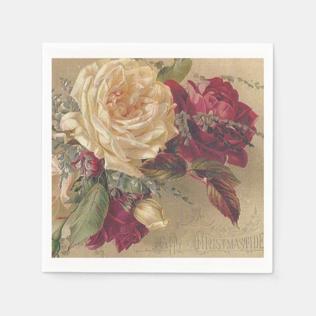 Vintage, Victorian Christmastime. Napkin (Front)