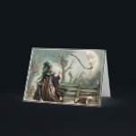 Vintage Victorian Compliments Christmas Card<br><div class="desc">Vintage Victorian Christmas card. Custom restored,  high quality vintage image.</div>
