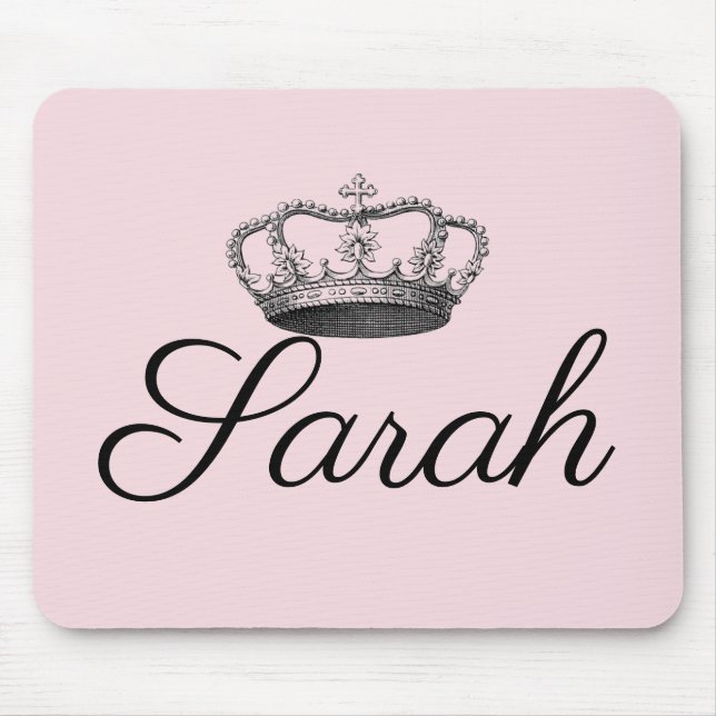 Vintage/Victorian Crown Engraving Personnalised Mouse Mat (Front)