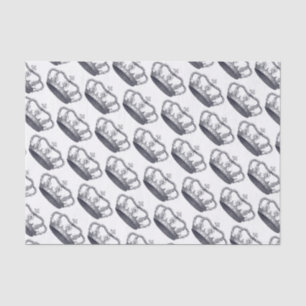 Vintage/Victorian Crown Engraving Tissue Paper