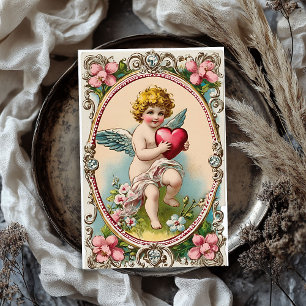 Vintage Victorian cupid angel Valentine's day Tissue Paper