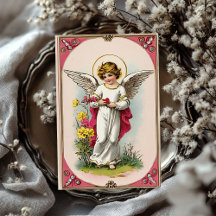 Vintage Victorian cupid angel Valentine's day
