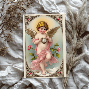 Vintage Victorian cupid angel Valentine's day Tissue Paper
