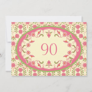 Vintage Victorian Daisy Birthday Invitation