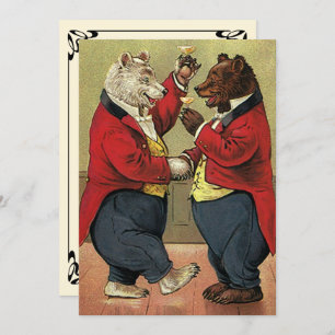 Vintage Victorian Dancing Bears Save the Date