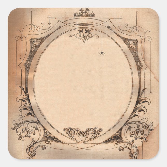 Vintage Victorian Dandy Chic customisable Label (Front)