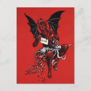 Vintage Victorian Devil Postcard