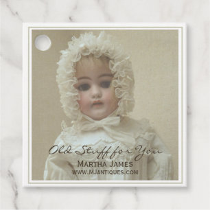 Vintage Victorian Doll Antique Dealer/Yard Sale Favour Tags