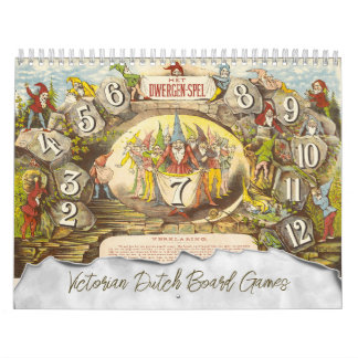 Vintage Victorian Dutch Board Games Calendar