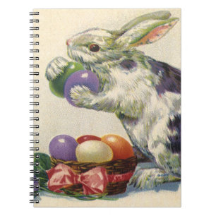 Vintage Victorian Easter Eggs, Bunny and Flowers Notebook