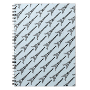 Vintage/Victorian Eiffel Tower Engraving Notebook