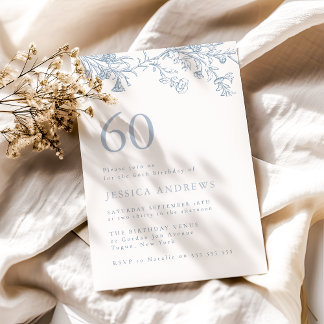 Vintage Victorian Elegant 60th Birthday  Invitation