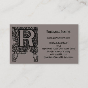 Vintage Victorian Elegant Monogram Letter R Business Card